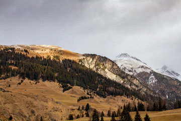 Swiss mountain in Graub&uuml;nden near Berg&uuml;n