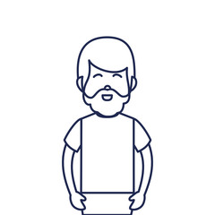 young man character icon vector illustration design
