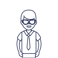 businessman character avatar isolated vector illustration design