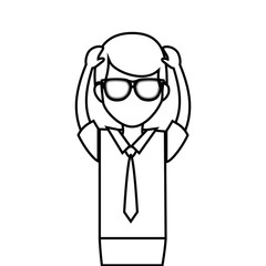 businessman character avatar isolated vector illustration design