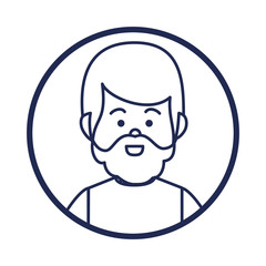 young man character icon vector illustration design