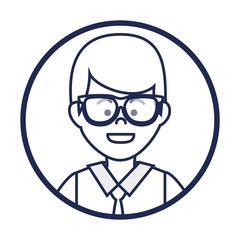 businessman character avatar isolated vector illustration design