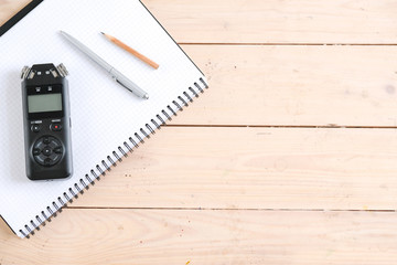 Professional Voice Recorder on table