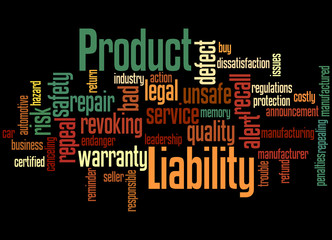 Product Liability, word cloud concept 4 - obrazy, fototapety, plakaty