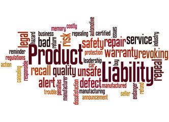 Product Liability, word cloud concept 8 - obrazy, fototapety, plakaty