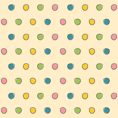 Seamless vector pattern with polka dots.