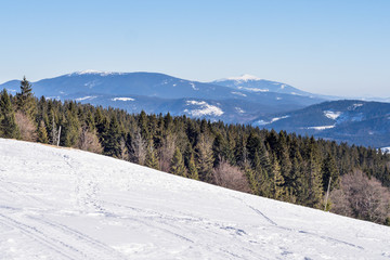 Zimowy krajobraz, Babia Góra, Pilsko