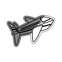 Airplane jet isolated icon vector illustration graphic design