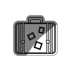 Fototapeta na wymiar Travel suitcase isolated icon vector illustration graphic design
