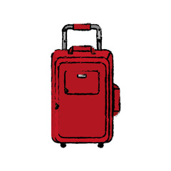 Travel suitcase isolated icon vector illustration graphic design