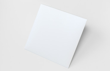 White Square Envelope Mock up, Isolated on white background