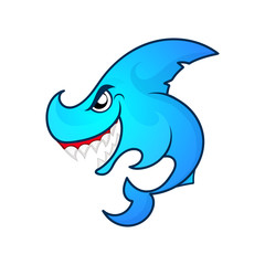 angry shark logo