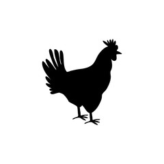 Chicken meal silhouette icon vector illustration graphic design