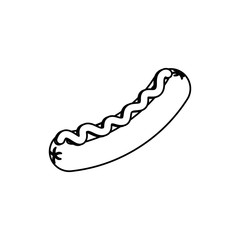 Delicious sausage bbq icon vector illustration graphic design