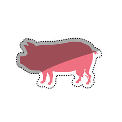 Pork silhouette meal icon vector illustration graphic design