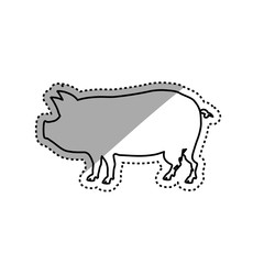 Pork silhouette meal icon vector illustration graphic design