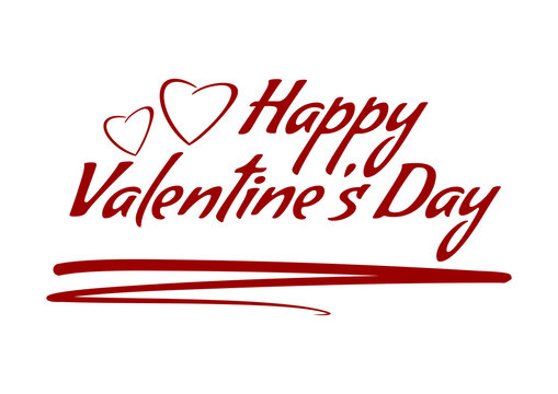 Happy Valentines Day. Lettering card. Vector lettering design