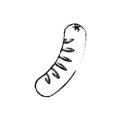 Delicious sausage bbq icon vector illustration graphic design