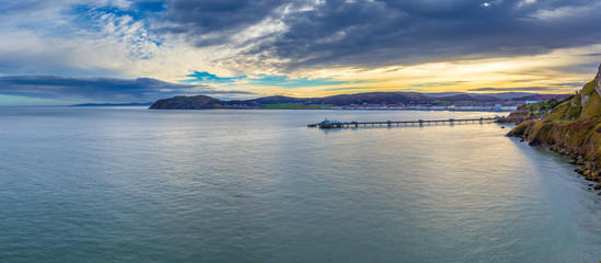 Llandudno Pier at sunrise, Llandudno North Wales UK