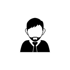 Businessman executive profile icon vector illustration graphic design