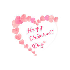 Happy Valentine's Day celebrations with hearts 