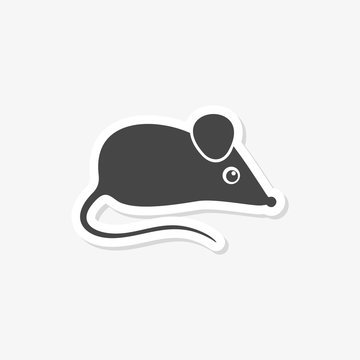 Mouse sticker - vector Illustration