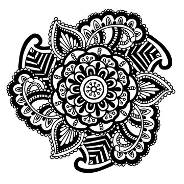 Vector image for adult coloring book Mandala Doodle illustration