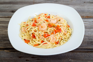 shrimp garlic pasta