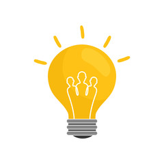 Fototapeta premium Bulb light energy icon vector illustration graphic design