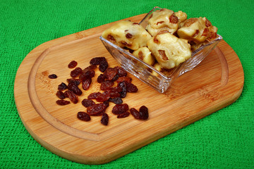 Dumplings,with raisins traditional polish dishes