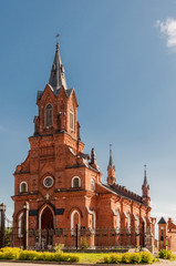 Obraz premium The temple of the Holy Rosary of the Blessed virgin Mary is a catholic Church in Vladimir, Russia