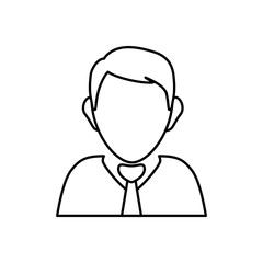 Obraz premium Businessman executive profile icon vector illustration graphic design