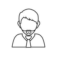 Businessman executive profile icon vector illustration graphic design