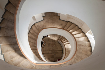 Fototapeta premium Spiral Staircase inside of the Water tower in Vladimir.