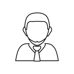Businessman executive profile icon vector illustration graphic design