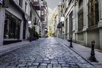 Fototapeta premium street of istanbul galata