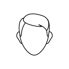 Man head silhouette icon vector illustration graphic design