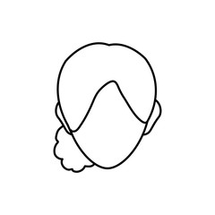 Woman head silhouette icon vector illustration graphic design