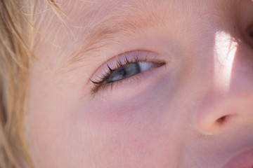 Close up of a boy’s eye
