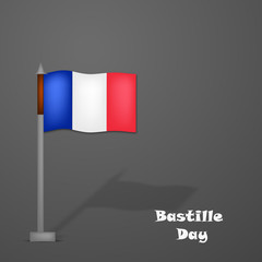 Illustration of elements for France Bastille Day
