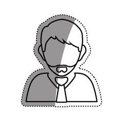 Businessman executive profile icon vector illustration graphic design