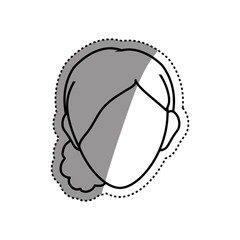 Woman head silhouette icon vector illustration graphic design
