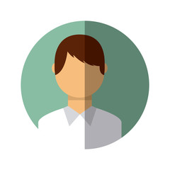 man cartoon icon over white background. colorful design. vector illustration