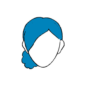 Woman head silhouette icon vector illustration graphic design