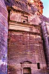 Rose Red Rock Tomb Street of Facades Petra Jordan