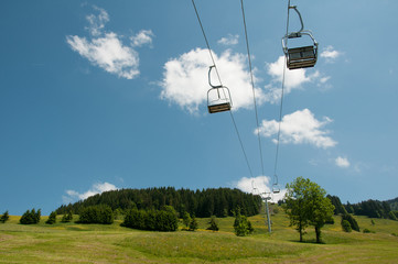 chairlift in the mountains