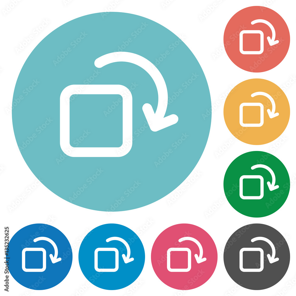 Poster rotate element flat round icons