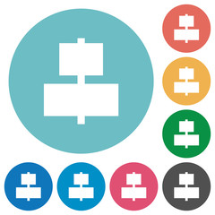 Align to center flat round icons