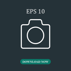 Photo camera icon vector