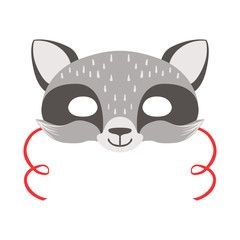Raccoon Animal Head Mask, Kids Carnival Disguise Costume Element